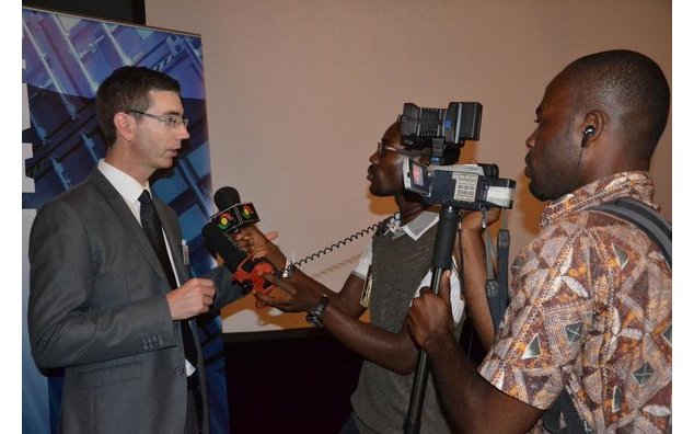 TV interview of the chief of delegation